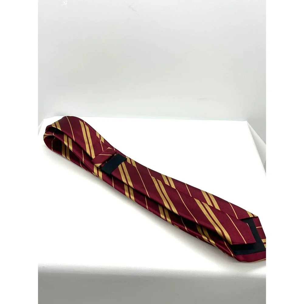 NWT Harry Potter Wizard Tie Burgundy Gold Striped Cosplay Costume Necktie